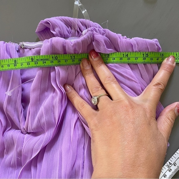 DO+BE Lavender Purple Pleated Strapless Dress - Picture 11 of 16